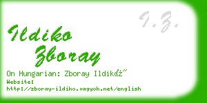 ildiko zboray business card